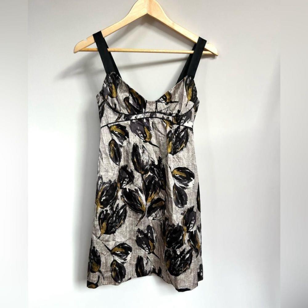Rebecca Taylor 100% silk print Dress bustier